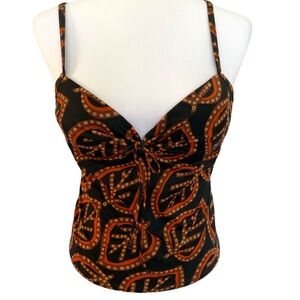 Victoria’s Secret 34B Built In Bra Swim Top Multi-Color Geometric Tankini